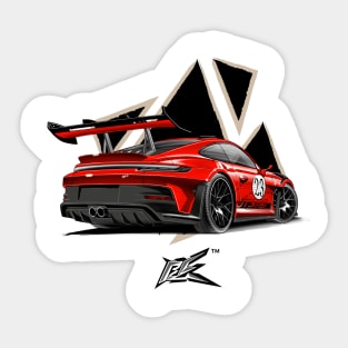 porsche 992 gt3rs Sticker